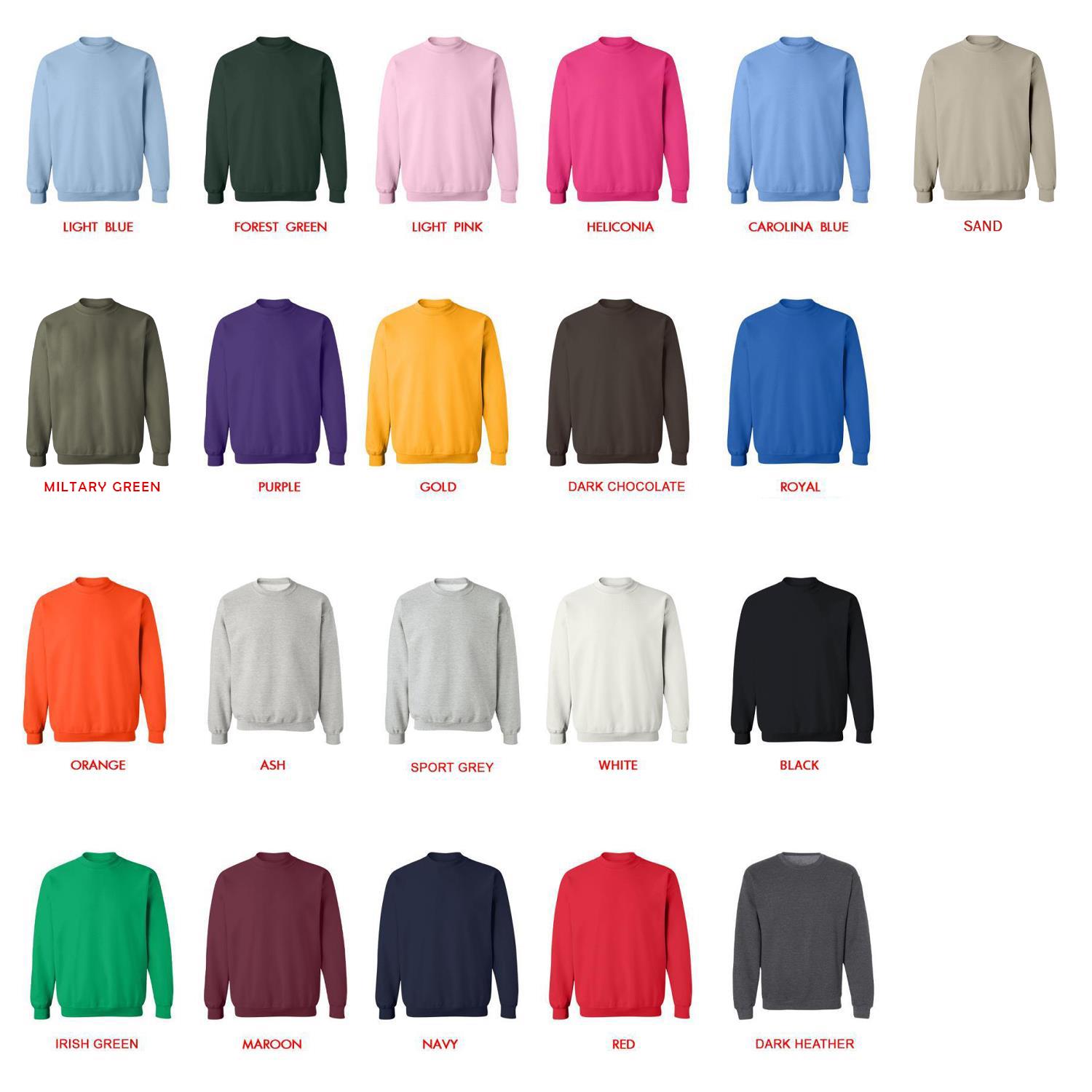 sweatshirt color chart - Demon Hunter UK Shop