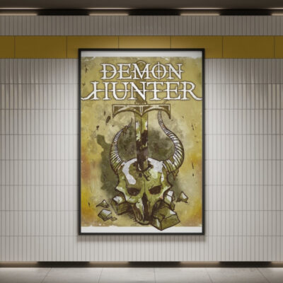 Skull20Demon20Hunter20Band20Wall20Art - Demon Hunter UK Shop
